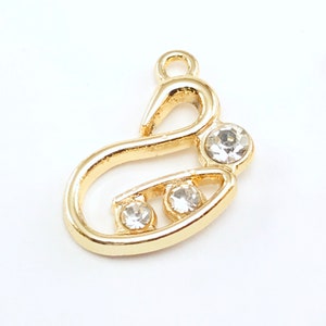 5/10 Pack Swan Jewelry Pendant Charms, 20mm, For Jewelry Making Bulk Pack CHA1212
