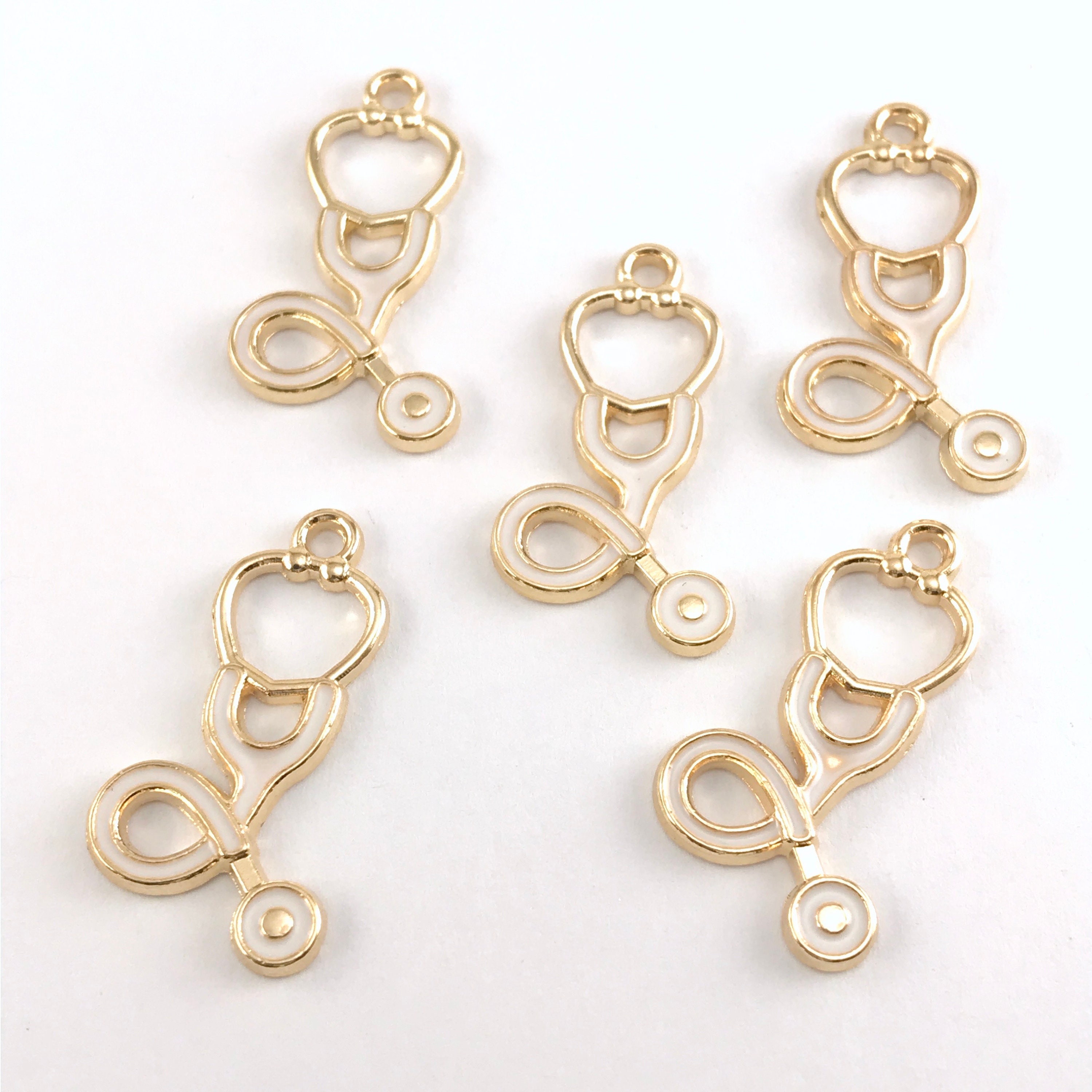 Gold Carabiner Screw Oval Pendant 20mm, Jewelry Making Supplies