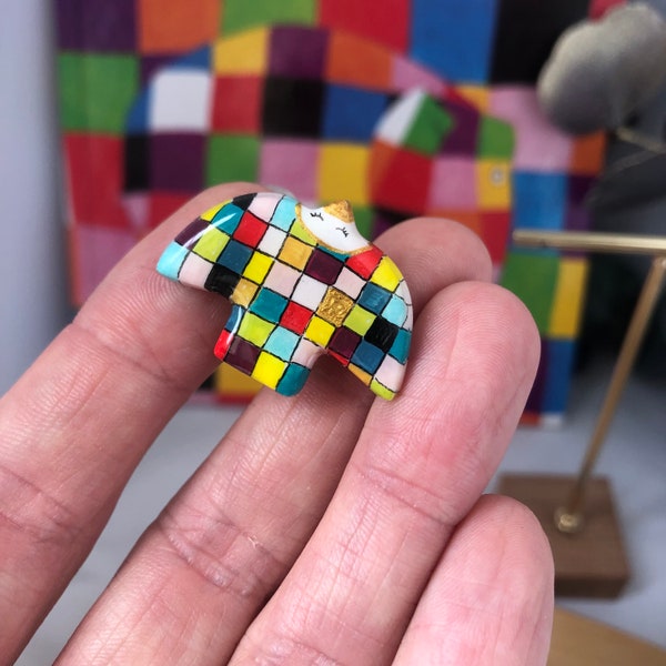 Pin’s Flyme Elmer oiseau en argile polymère fait main poétique