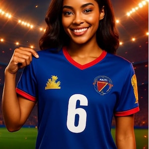 Limited Edition Haiti World Cup Soccer Jersey – Football Shirt image 5