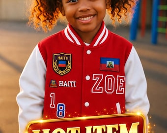 Kids Haiti Varsity Jacket