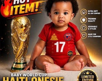 Baby World Cup Haiti Onesie – “Little Champion Edition”
