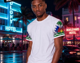 Mens Haiti Flag Sleeves