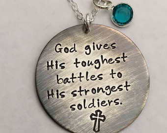 God Gives His Toughest Battles to His Strongest Warriors - Etsy