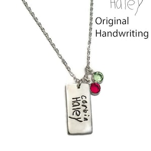 Actual handwriting on .999 fine silver ~ Single or Double Sided