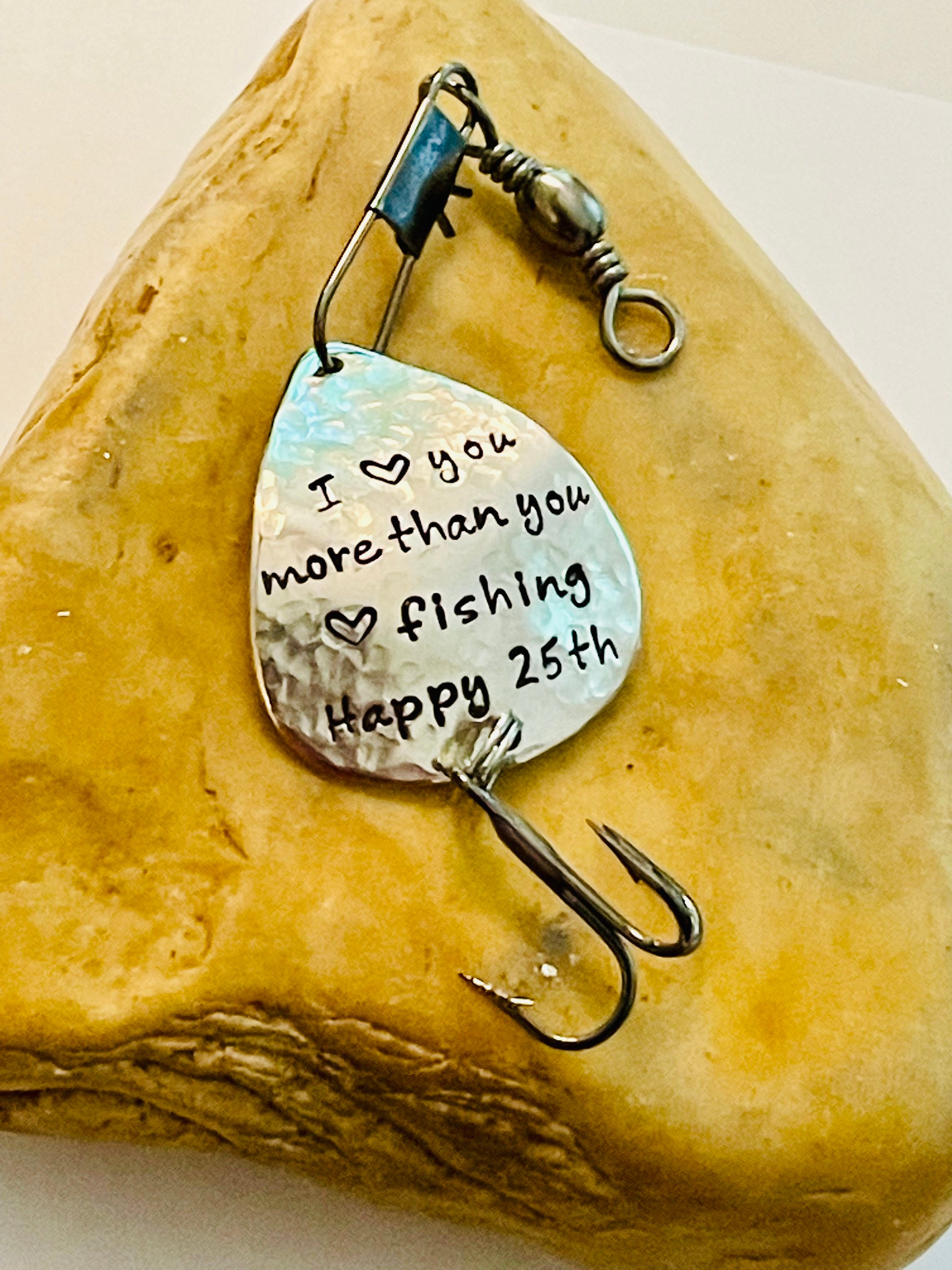 Hand Stamped Sterling Anniversary Lure