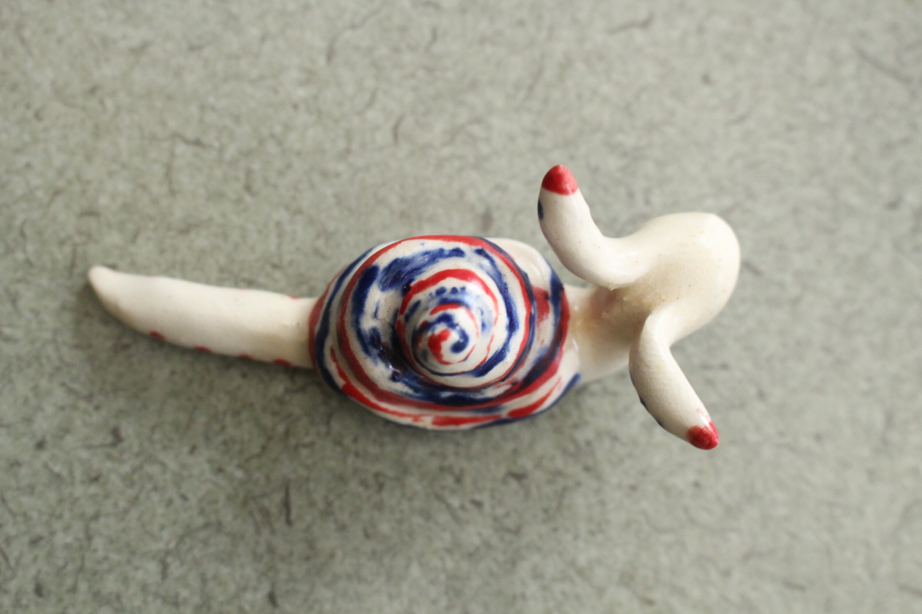 Miniature Ceramic Snail Sculpture Americana Snail Clay Etsy