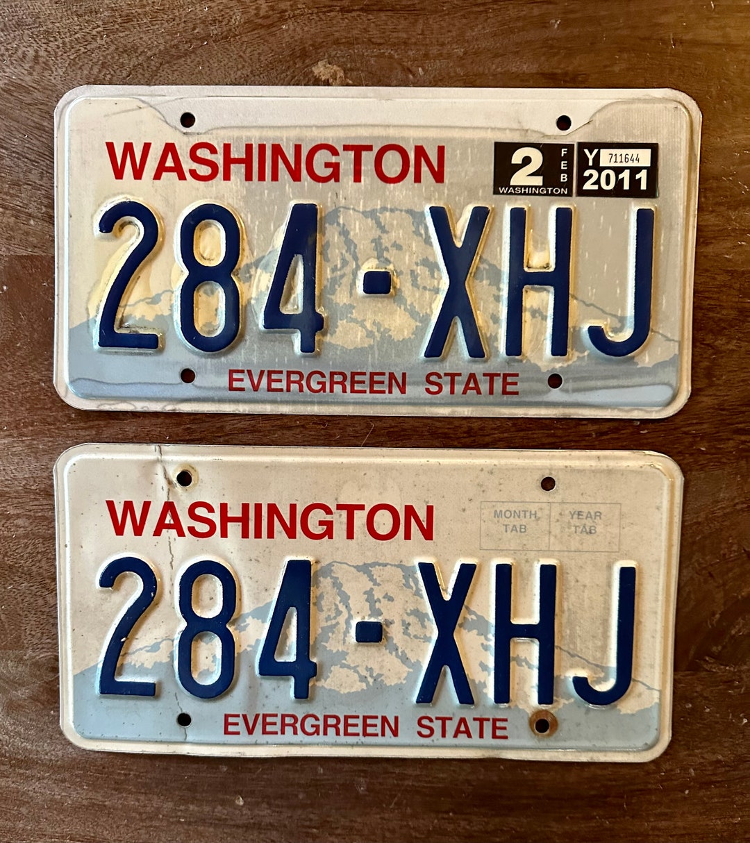 Washington State Matching License Plates. EVERGREEN STATE Etsy