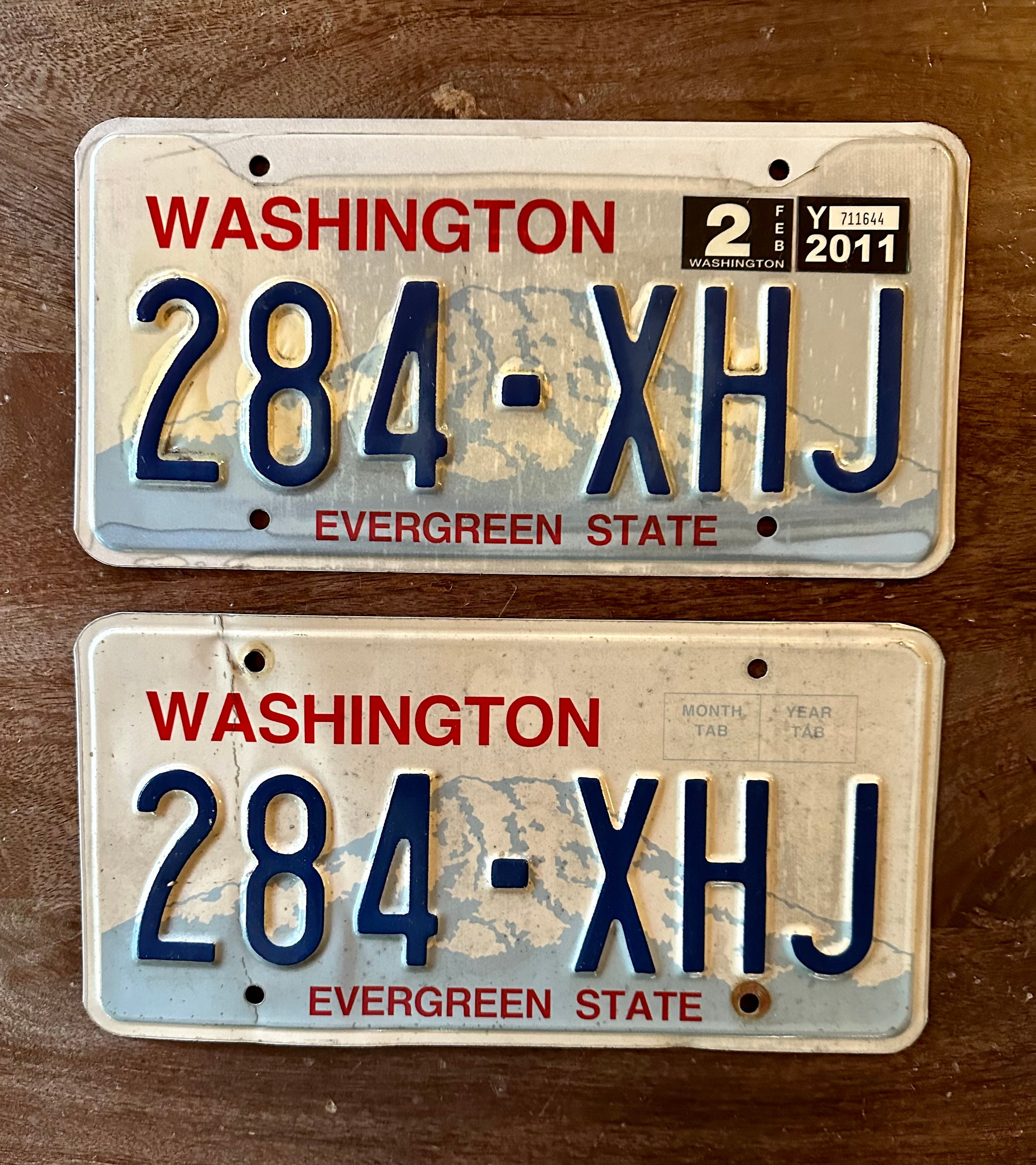 Washington State Matching License Plates. EVERGREEN STATE Etsy