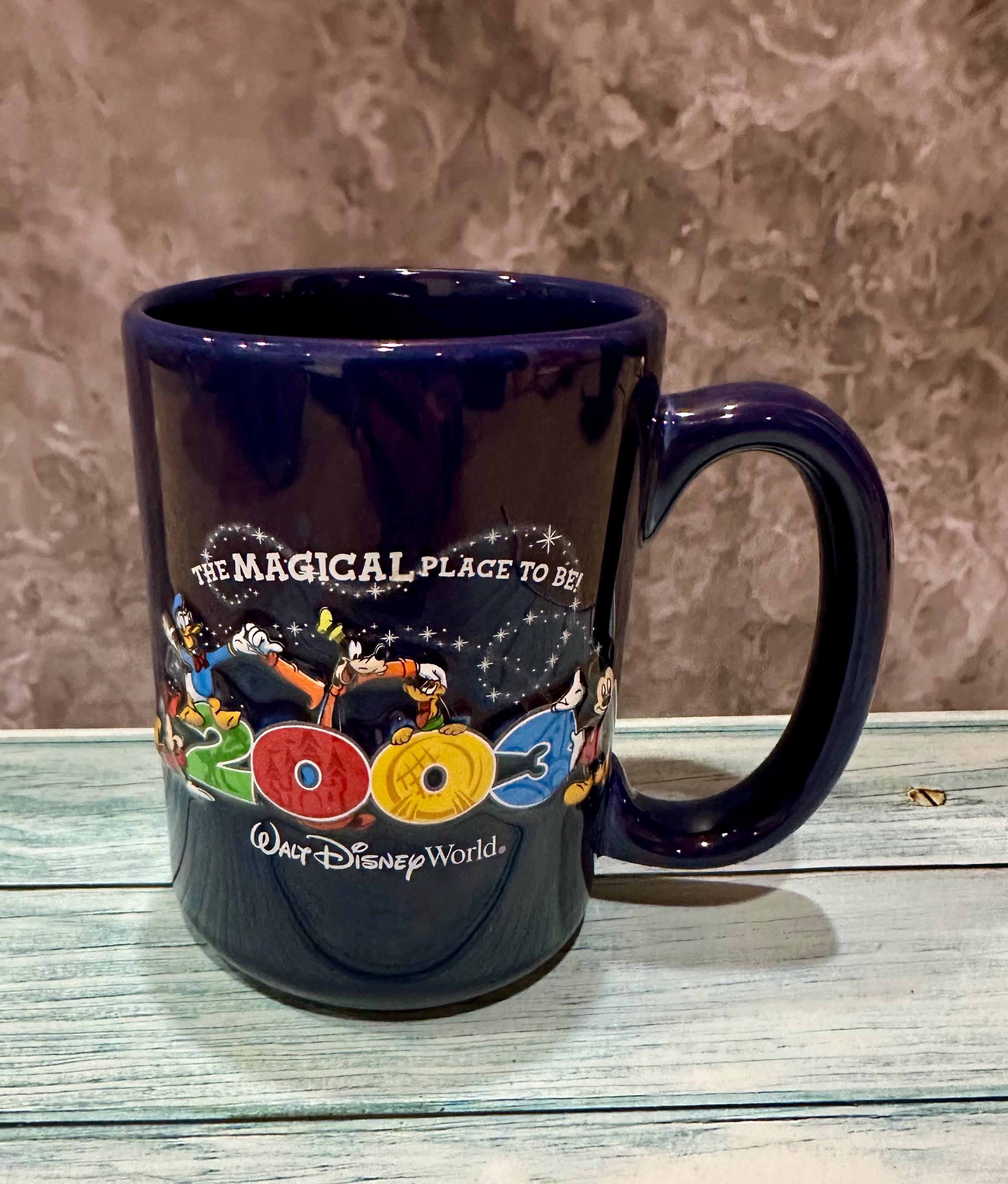 Walt Disney World 2003 Mug  Embossed Characters, Collectible Coffee Cup