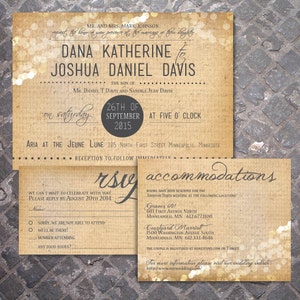 Rustic Lights Invitation Suite