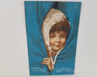 1800's Victorian Era Trade Card; Antique Trade Card; Antique Collectible Trade Cards; Antique Advertisement; Antique Sewing Machine Ad