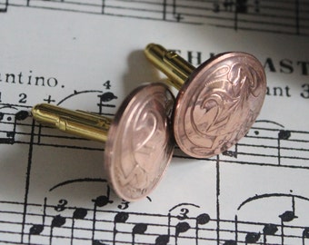 Domed Australian 2 cent coin  Cufflinks. Made in Australia. Steampunk cufflinks. Groom and groomsmen gifts. Corporate or staff gifts