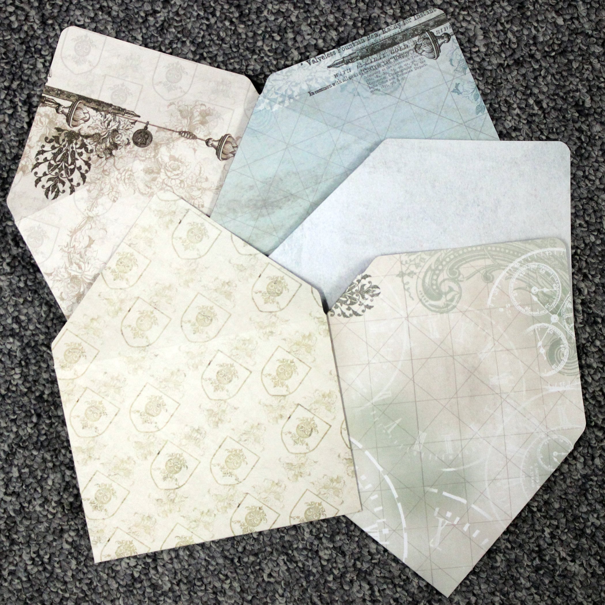 Handmade writing paper & envelopes. Lined envelopes. Etsy