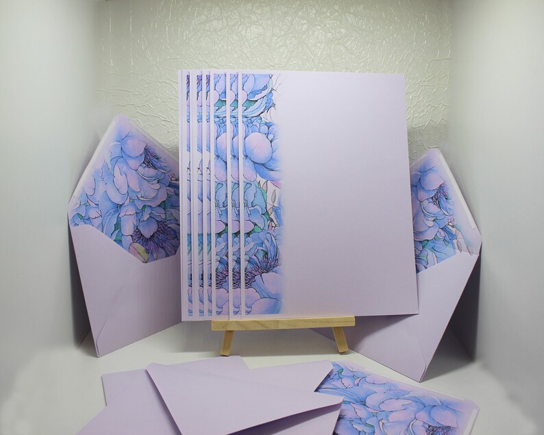 Handmade Writing Paper and Envelopes. Lined Envelopes. Letter Etsy