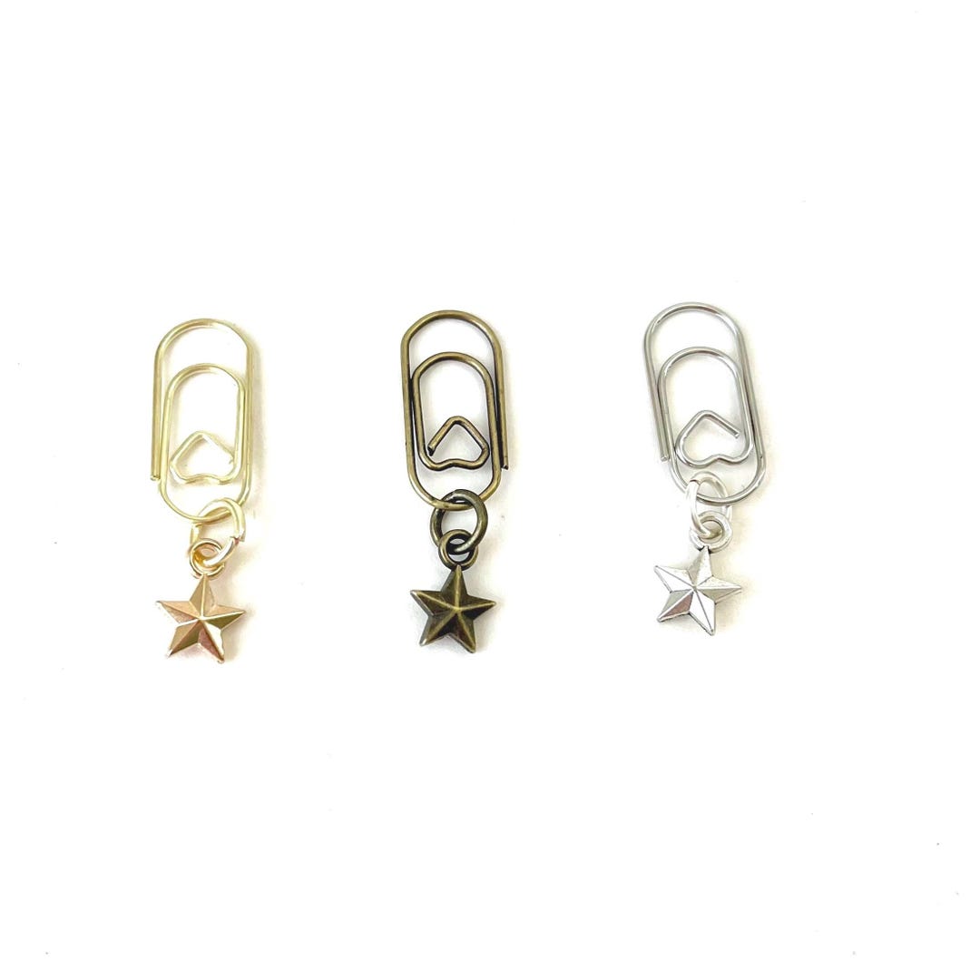 Star Paperclip Star Paper Clips, Journal Planner Accessories, Set of 3 - Etsy