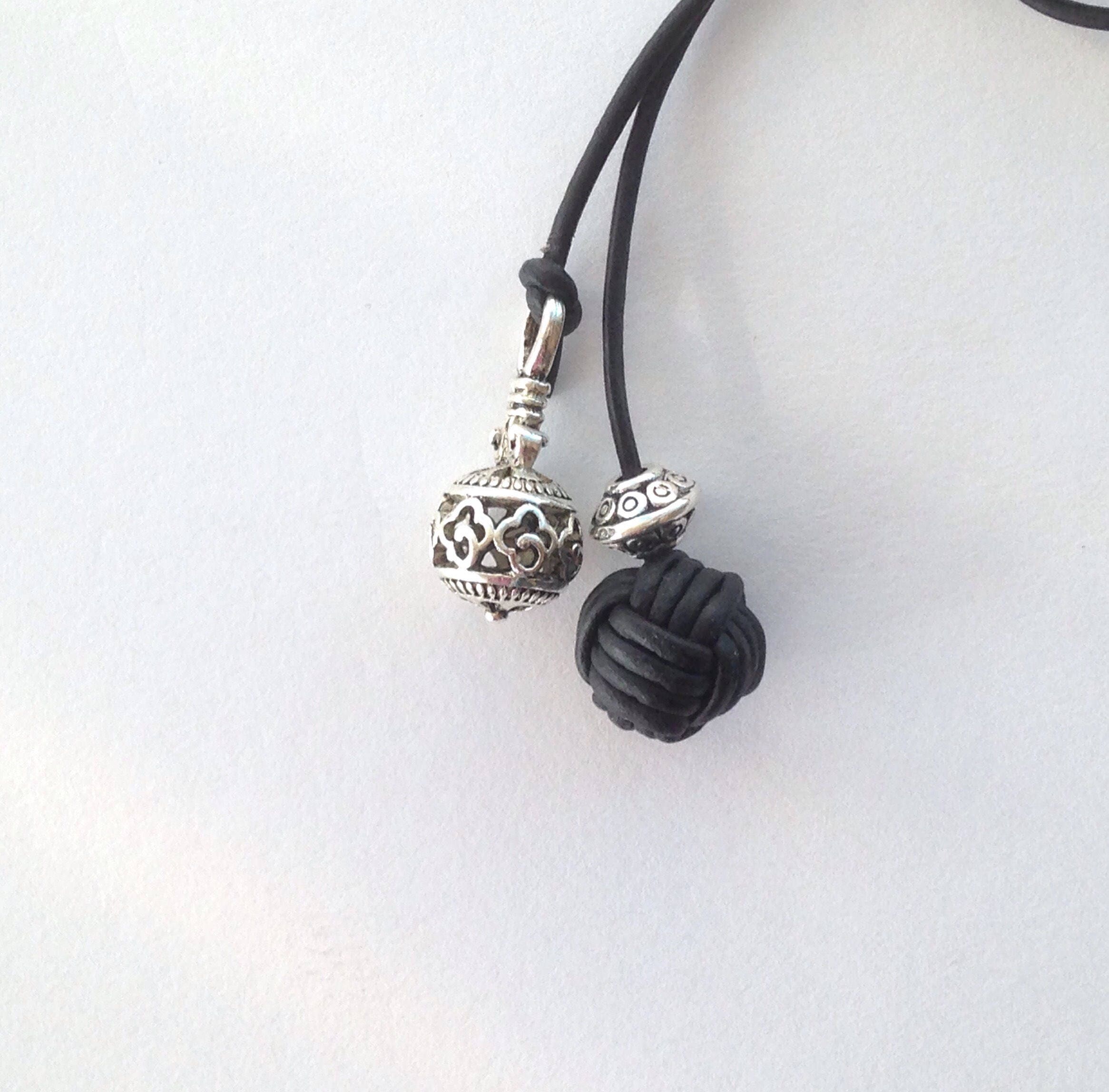 Pierced Orb Leather Beaded Travelers Notebook Bookmark