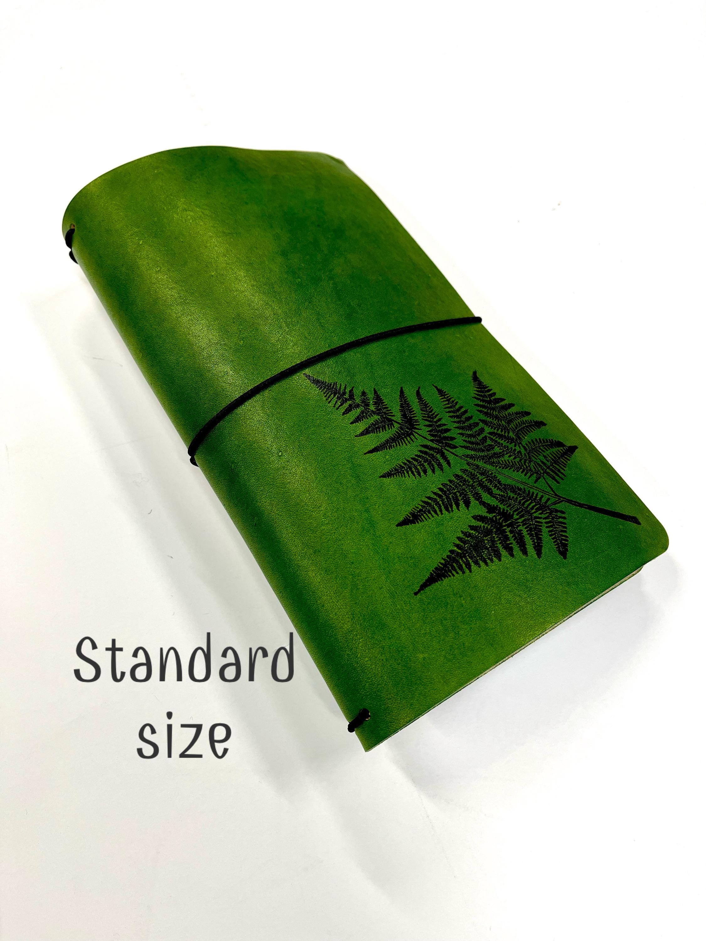 Fern Travelers Notebook cover,  leather travelers notebook, traveler notebook cover, leather planner