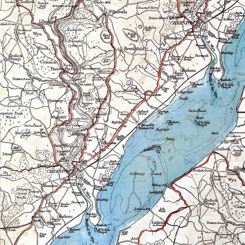 Wales Area Map Travelers Notebook Dashboard With Pockets OR Folder for