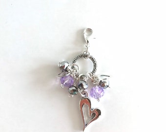 Twisted heart, TN charm, travelers notebook charm, Valentines Planner charm, Travelers notebook accessories, planner bling
