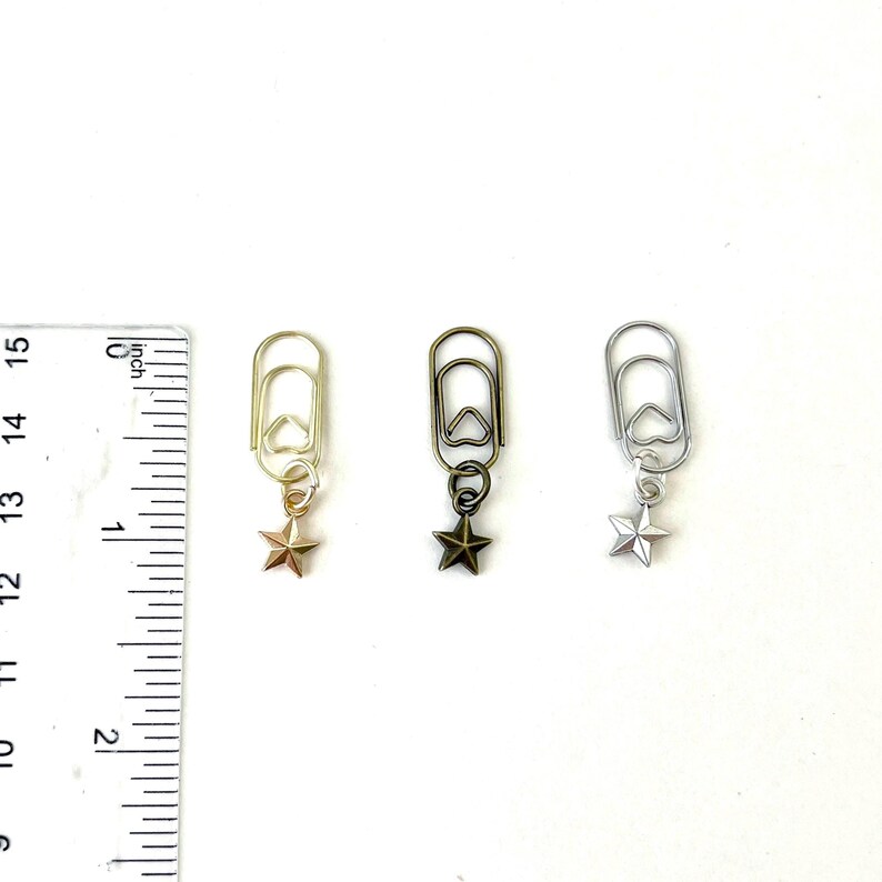 Star Paperclip Star Paper Clips, Journal Planner Accessories, Set of 3 - Etsy