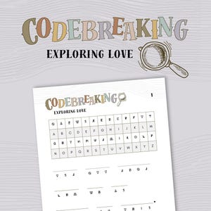 Explorando o Amor - Planilhas de Quebra de Código - Atividade de Versículos Bíblicos para Educação Domiciliar ou Igreja Idades 6+