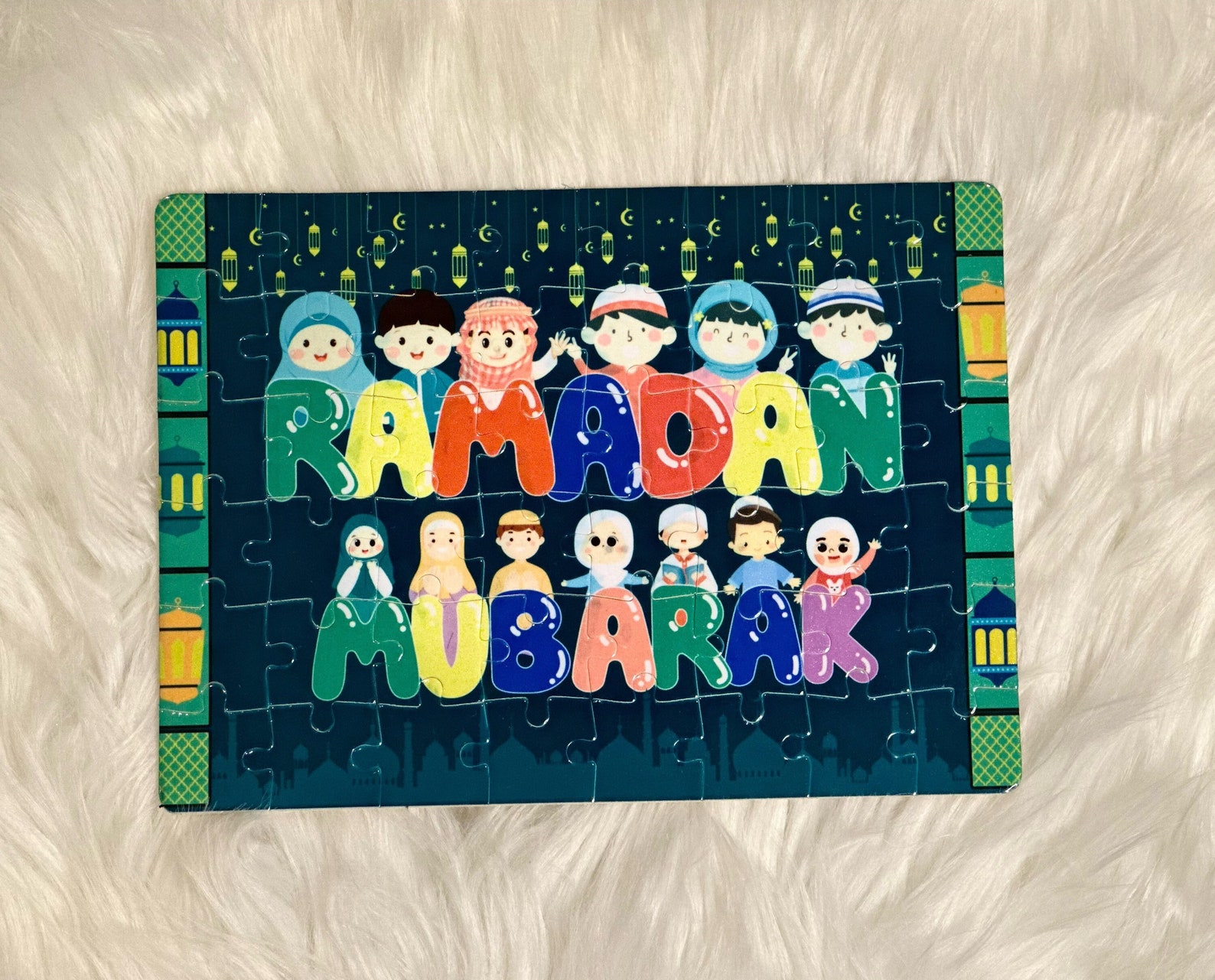 Ramadan Mubarak Puzzles for Kids , Ramadan Favors , Muslim Kids Gifts ...