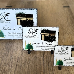 Personalized Umrah Mubarak plaque , Hajj Mubarak , Makkah Kaaba , Islamic gifts , Umrah Keepsake , Gifts for Hajji , Hajj mabroor