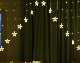Ramadan star LED string lights, eid decor,  ramadan decor, curtain lights