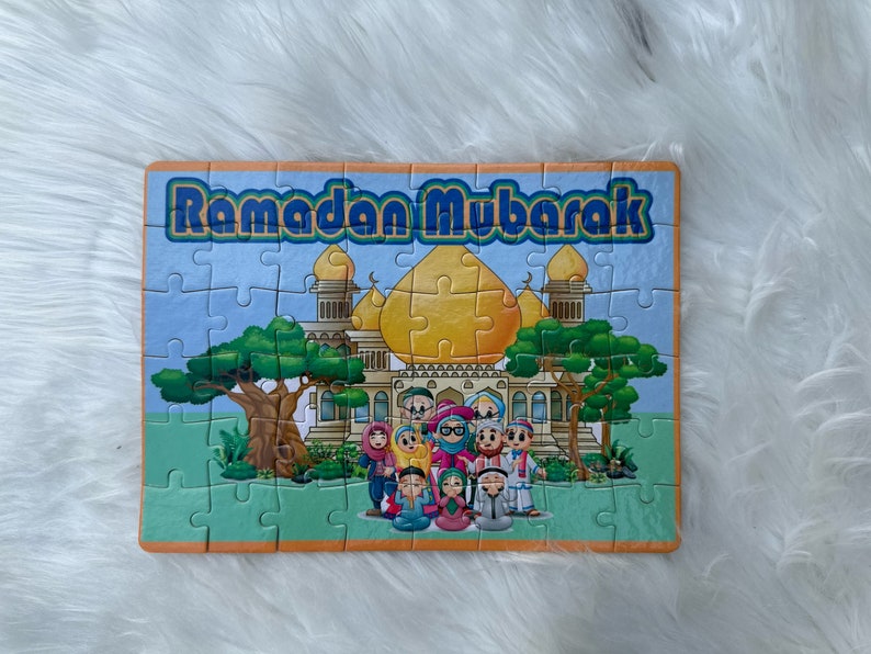 Ramadan Mubarak Puzzles for Kids , Ramadan Favors , Muslim Kids Gifts ...
