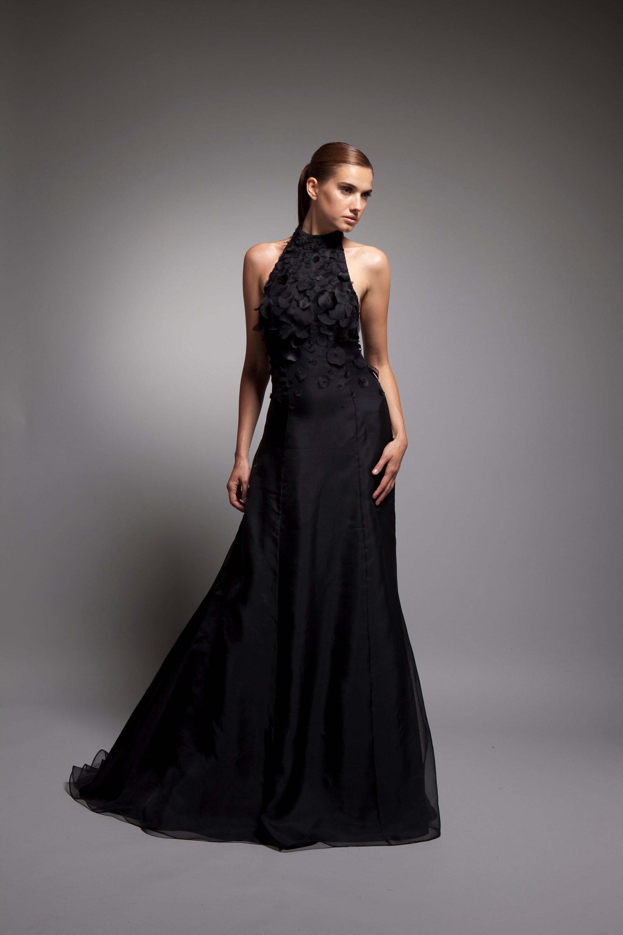 Halter top evening dress sale