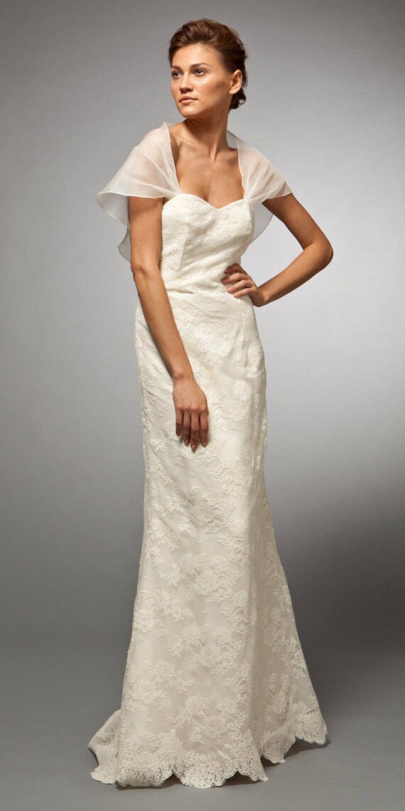 Wedding Dress, Bridal Gown, French Lace, Detachable Cape, Slim Fit, Silk Organza, Couture Designer, Customizable, Cut to Order Wedding Dress, Bridal Gown, French Lace, Detachable Cape, Slim Fit, Silk Organza, Couture Designer, Customizable, Cut to Order
