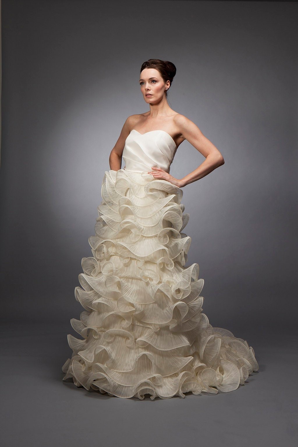 silk gazar wedding dress