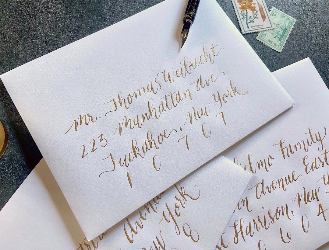 Handwritten Addressing Calligraphy Addressing Wedding Invitation