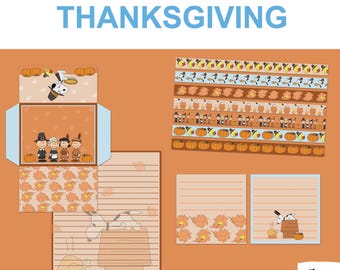 Thanksgiving Printable Stationery Set