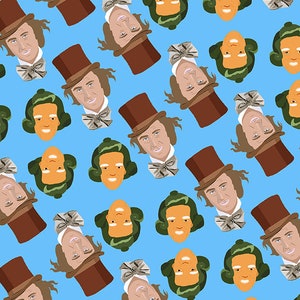 Willy Wonka Illustration Pattern Printable Design Jpg - Etsy