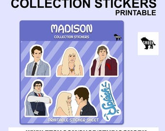 Madison Printable Sticker Sheet for Planners, Journals, Scrapbooking or Crafts