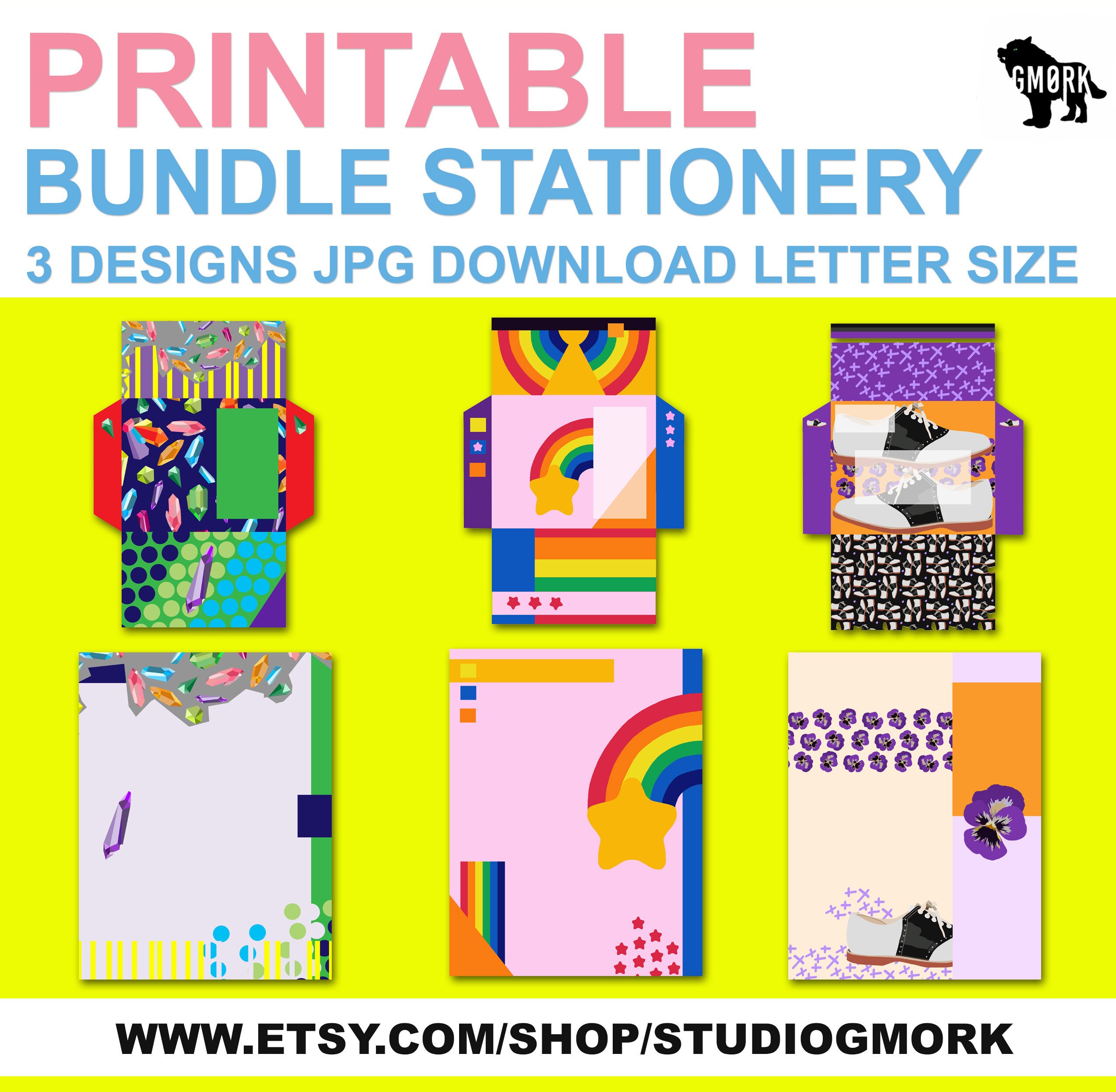 Printable Bundle Stationary Envelope and Paper Writing Etsy