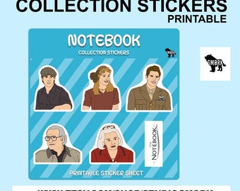 Notebook Printable Sticker Sheet for Journals, Planner, Scrapbooking or Crafts