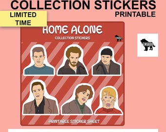 Home Alone Printable Sticker Sheet for Planners, Journaling, Scrapbooking or Crafts