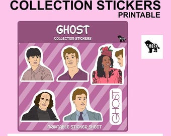 Ghost Printable Sticker Sheet for Planners, Journaling, Scrapbooking or Crafts