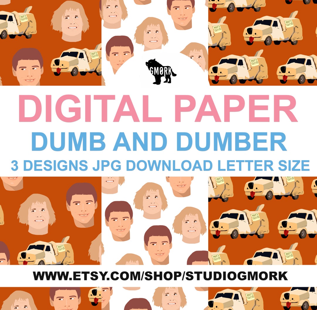 Dumb and Dumber Printable Paper for Planners Crafts or - Etsy
