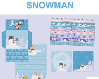 Snowman Printable Stationery Set