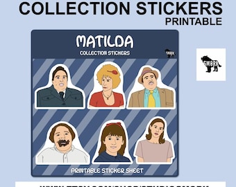 Matilda Parintable Sticker Sheet for Scrapbooking, Planners, Journaling or Crafts