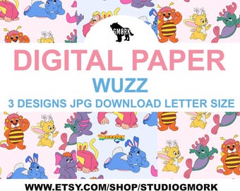Wuzz Printable Papers for Scrapbooking, Journaling, Planners or Crafts