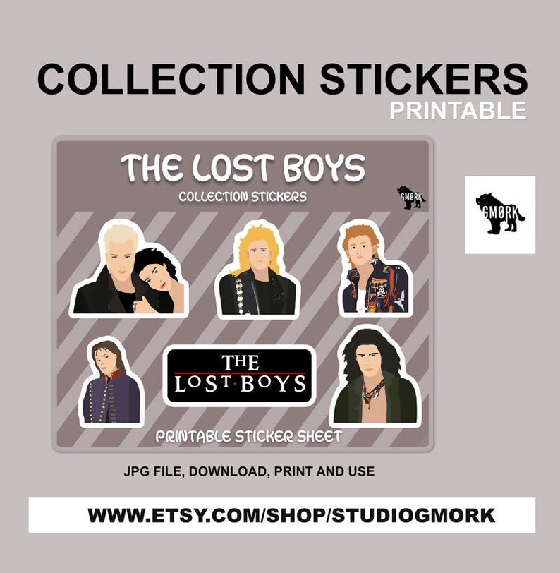 The Lost Boys Printable Stickers, Jpg, Download, for Planners ...