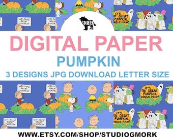 Pumpkin Printable Papers for Journaling, Planners, Junk Journal, Scrapbooking or Crafts