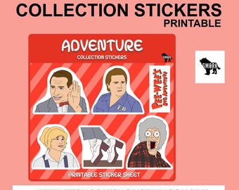 Adventure Printable Sticker Sheet for Planners, Journaling, Scrapbooking or Crafts