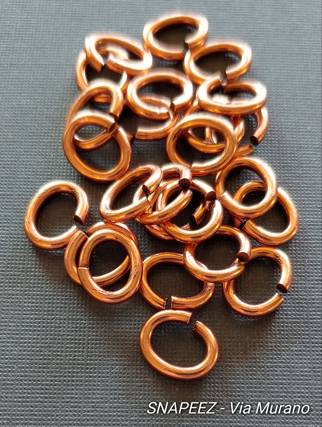 SNAPEEZ® the Snapping Jump Ring Bella Flamed Copper Oval Jump Ring Hard