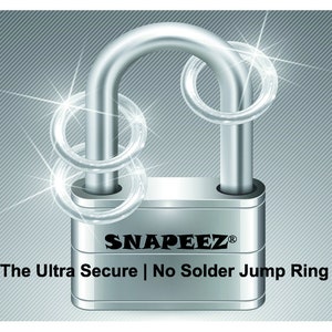 SNAPEEZ® The Snapping Jump Ring Silver Ring Hard Open Locking Jump Ring 4mm Heavy Gauge. Made in USA. image 6